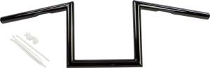 Z-BAR ONE INCH DIMPLED 8 INCH GLOSS BLACK