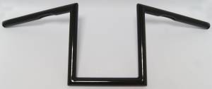 Z-BAR ONE INCH DIMPLED 10 INCH GLOSS BLACK