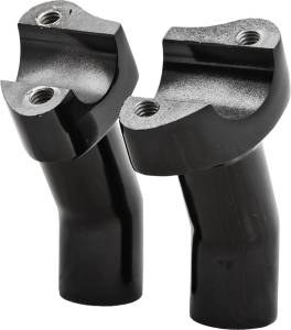 H-BAR RISERS 3-1/2" PULLBACK BLACK