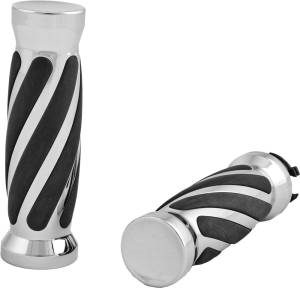 GRIPS W/TWIST RUBBER CHROME CABLE