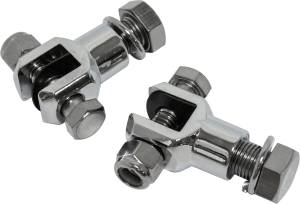 FOOTPEG CLEVIS MOUNTS CHROME 3/8"-24 THREAD