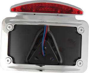 LICENSE PLATE FRAME CURVED HORIZONTAL HALF MOON LED