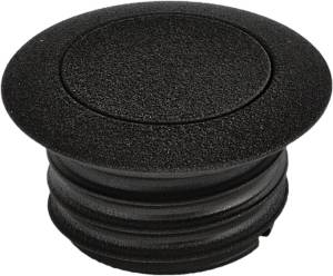 GAS CAP POP-UP SCREW-IN SMOOTH VENTED WRINKLE BLACK