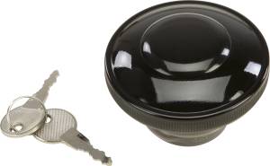 GAS CAP SCREW-IN W/LOCK&COVER NON-VENTED BLACK