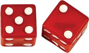 VALVE STEM CAPS RED DICE PR