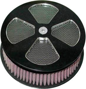 ROUND AIR CLEANER HP 4-SPOKE BLACK 5-7/8"