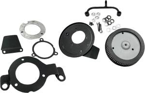 M8 ROUND HI PERFORM SATIN BLACK A/C AND BREATHER KIT