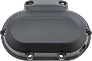 TRANS SIDE COVER FLAT BLACK 6 TWIN CAM 07-17 & DYNA 06