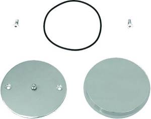 CHROME TIMING COVER 2 HOLE KIT EVO/BIG TWIN/XL 04-UP