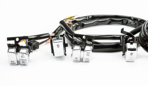 HBAR SWITCH KIT CHR/BLK LETTRS XL 07-13 FX 07-11 SOFTAIL