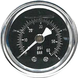 OIL PRESSURE GAUGE 60PSI BLACK