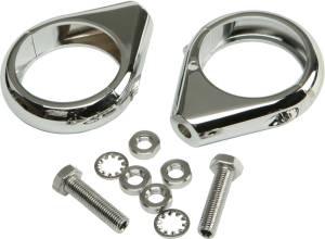 TURNSIGNAL CLAMPS 49MM PR CHROME