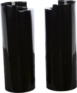 UPPR FORK TUBE COVERS BLACK+2" TOURING 14-UP