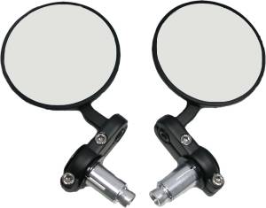 CAFE STYLE BAR END MIRRORS/PR BLACK