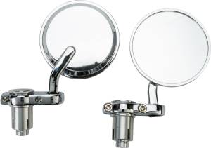 CAFE STYLE BAR END MIRRORS/PR CHROME