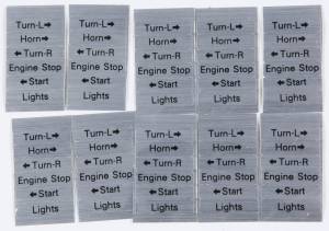 REPLACEMENT DECALS FOR 72-81 STYLE HAND CONTROLS 10pk