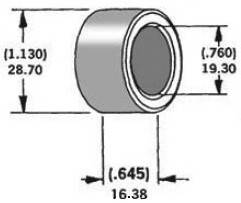 AXLE SPACER ZINC 41594-73 3/4"X0.645"