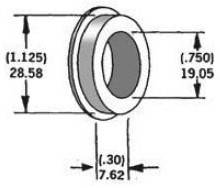 AXLE SPACER ZINC 43548-74 3/4"X0.3"