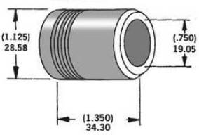 AXLE SPACER ZINC 43683-97 3/4"X1.35"