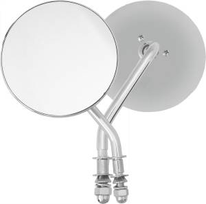 4" ROUND MIRROR CHROME LEFT SIDE