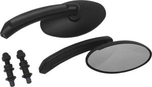 MIRRORS BLACK OVAL BLACK