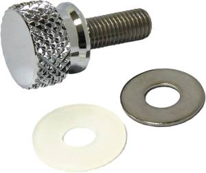 KNURLED SEAT KNOB 1/4-28 STEPPED CHROME