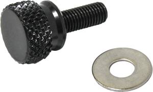 KNURLED SEAT KNOB 1/4-28 STEPPED BLACK