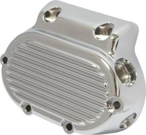 TRANS END COVER 5 SPEED FINNED CHROME BIG TWIN 87-06