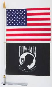 FLAG / MOUNT USA/POW MIA SEAT MOUNT