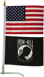 FLAG / MOUNT USA/POW MIA TRUNK TAB MOUNT