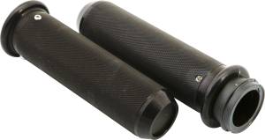 KNURLED GRIPS THROTTLE BY WIRE BLACK 1 IN