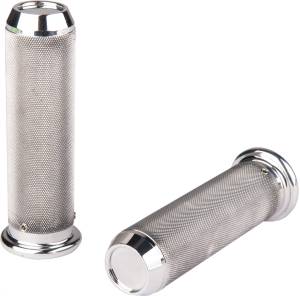 KNURLED GRIPS THROTTLE BY WIRE POLISHED 1 IN