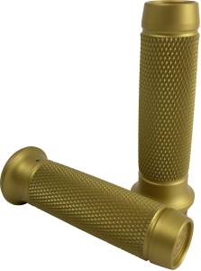 KNURLED MOTO GRIPS GOLD