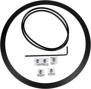 7" ADAPTER RING KIT BLK BMW