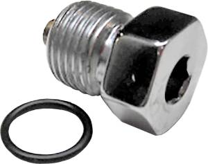 TRANS DRAIN PLUG CHR OVERSIZE BIG TWIN 00-UP 9/16-18 THREAD