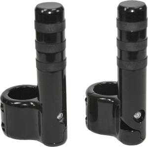 CLAMP-ON PEGS BLK W/ WIDE O RING FOR 1 1/2" BAR