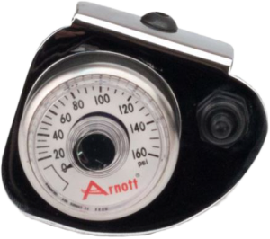 PRESSURE GAUGE & BRACKET W/TOGGLE SWITCH CHROME