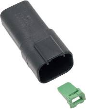 4-WIRE BLACK DEUTSCH RCPTCL & WDGLCK HD# 72104-94BK