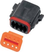 8-WIRE BLACK DEUTSCH PLUG & WDGLCK HD# 72118-94BK