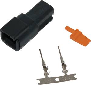 DEUTSCH DTM 2-PIN BLK RECEPTCL W/2 STMPD TRMNLS HD 74102-98BK