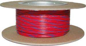 #18-GAUGE RED/BLUE STRIPE 100' SPOOL OF PRIMARY WIRE