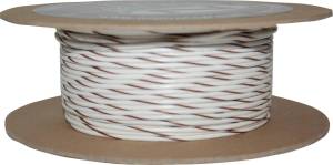 #18-GAUGE WHITE/BROWN STRIPE 100' SPOOL OF PRIMARY WIRE