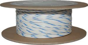 #18-GAUGE WHITE/BLUE STRIPE 100' SPOOL OF PRIMARY WIRE