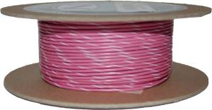 100' SPOOL 20-GAUGE WIRE (PINK/WHITE STRIPE)