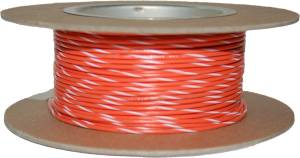 100' SPOOL 20-GAUGE WIRE (ORANGE/WHITE STRIPE)