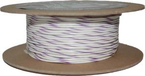 100' SPOOL 20-GAUGE WIRE (WHITE/VIOLET STRIPE)