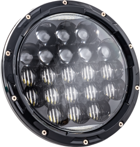 7" LED AGGRESSIVE HDLIGHT BLK INDIAN