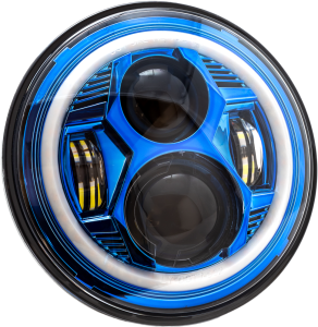 7" LED HEADLIGHT BLUE HALO INDIAN