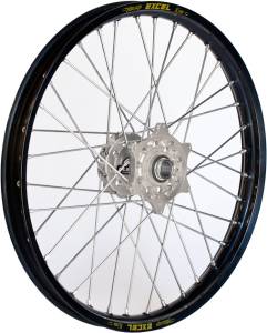 FRONT WHEEL 1.60 X 21 SILVER HUB BLACK RIM