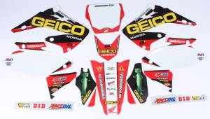 16 GEICO HONDA COMPLETE GRAPHIC KIT WHITE